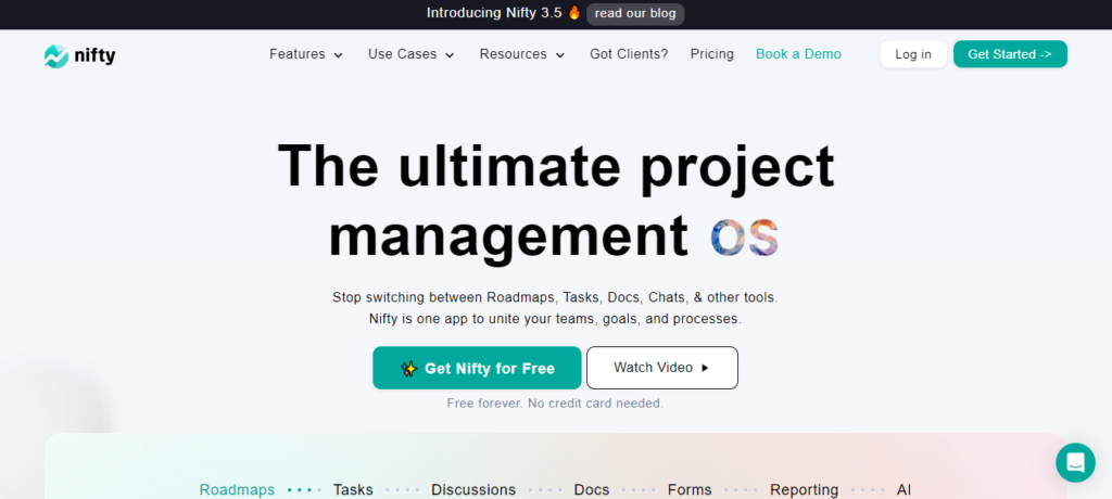 Nifty SEO Project Management Software